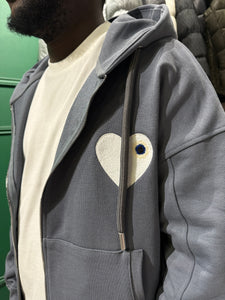 VESTE TINDER - GREY/WHITE