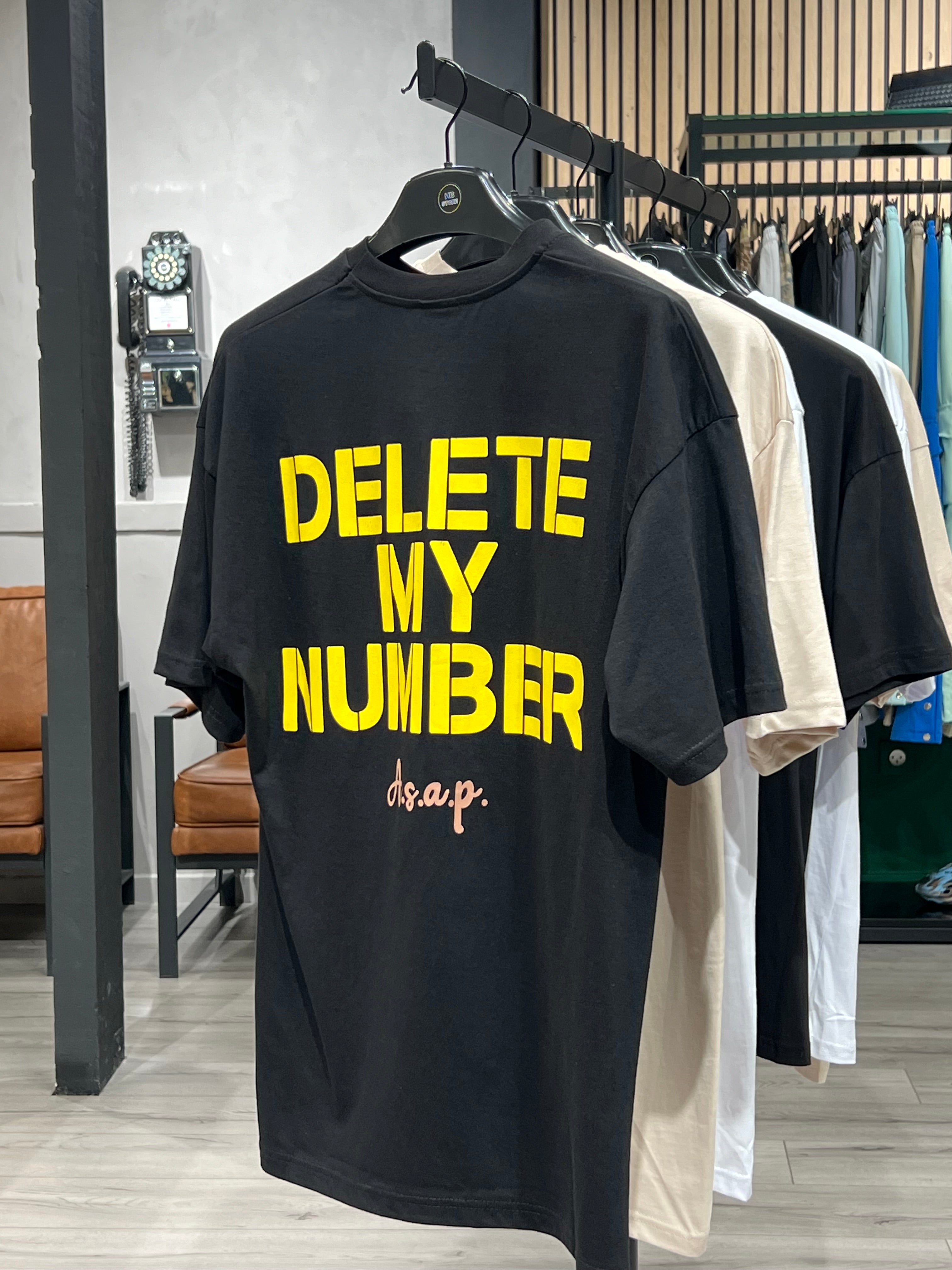 T-SHIRT- DELETE MY NUMBER